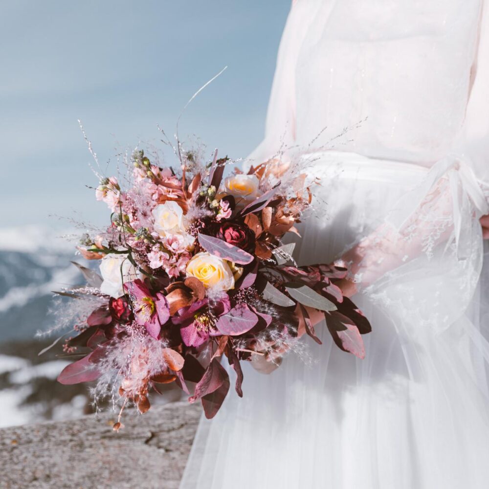Wedding planner Alto Adige-Südtirol - winterwedding bouquet da sposa k&n fineweddings